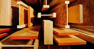 I think there is one span that probably needs steel as it is about 28 feet long and will be supporting 2 stories and roof above. Engineered Wood Products Engineered Wood Lumber