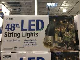 Feit Electric 48ft Led String Light Set Black Costcochaser