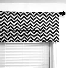 Black And White Roman Shades Faux Roman Shade Black White Chevron Zig Zag By Supplierofdreams Faux Roman Shades Roman Shades Decorative Curtain Rods
