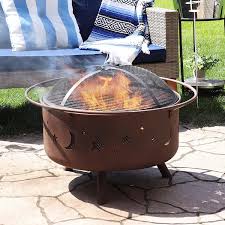 4.7 out of 5 stars. Buy Sunnydaze Cosmic Outdoor Fire Pit 30 Inch Round Bonfire Wood Burning Patio Backyard Firepit For Outside With Cooking Bbq Grill Grate Spark Screen And Fireplace Poker Celestial Design Online