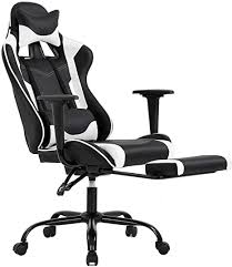 Though the chair has the look of a single piece, it's. Gaming Chair With Footrest Ergonomic Office Chair Adjustable Swivel Leather Desk Chair Reclining High Back Computer Chair With Lumbar Support And
