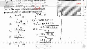 Uraian materi dan contoh pengertian turunan fungsi definisi. Soal Dan Pembahasan Aplikasi Turunan Belajar