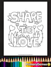 Share The Love Coloring Page Free Printable Ebook Love Coloring Pages Coloring Pages Free Coloring Pages
