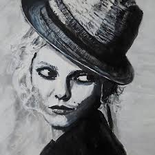 star vanessa paradis painting" Sticker by Lartdubeau