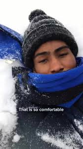 first experience with this kind of snow 😭 #winter