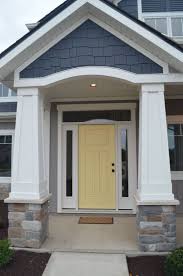 When colors are used to contrast with a dominant shade of yellow, a green or blue is often chosen. Blue House Yellow Door Novocom Top