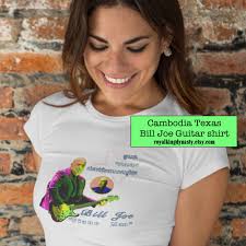 Bill Joe Cambodia Texas Guitar God T-shirt