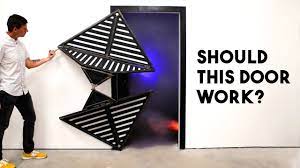 Where they can vary is in the width, which can range from 18 wide, to 36 wide, because of the different styles of doors, from panels to double doors and barn doors. Impossible Origami Folding Door Youtube