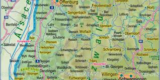 Map Of Black Forest Region In Germany Baden Wuerttemberg With Cities Locations Streets Rivers Lakes Mountains And L In 2020 Schwarzwald Schopfloch Freudenstadt