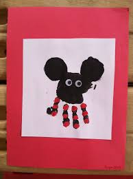 Mickey Mouse Handprint Art Mickey Mouse Art Mickey Mouse Crafts Handprint Art