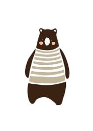 Baby Brown Bear Art Print Animal Illustration Drawing Illustration Children Room Kids Room Art Nursery Room Art Bear Art Brown Bear Art Bear Illustration