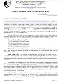 A person or business entity that contracts to be in charge of a building project usu. South Carolina General And Mechanical Contractor License Bond