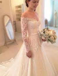 Sale Custom Ivory Or White Vintage 50s Off Shoulder Long Sleeve Sleeve Lace Wedding Dress Wedding Dresses Lace Wedding Gowns Wedding Dresses