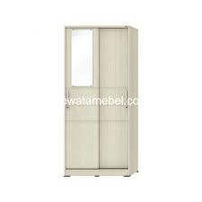 Contoh kecilnya pada ruang kamar, kita seluruh pasti membutuhkan lemari busana minimalis putih kaca sebagai tempat untuk menaruh pakaian dan juga barang. Lemari Pakaian Pintu Geser Activ Spin Sl 80 Tsugawood Ash Dewata Mebel
