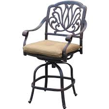 Darlee Elisabeth Cast Aluminum Patio Swivel Bar Stool Bbqguys In 2020 Patio Bar Stools Bar Stools Patio Bar