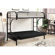 Made to hook over 3/4 thick wood (18mm) made out of birch multiply to. Twin Over Twin Metal Bunk Bed With Side Ladder And C Style Side Rail Black On Sale Overstock 25628731