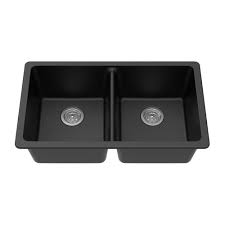 Industry powerhouse we offer our stainless steel sinks in a variety of bowl shapes, sizes, and installation methods. Winpro New Black Granite Quartz 33 X 20 5 X 9 5 Offset Double Bowl Undermount Sink Kitchen Bath Fixtures Tools Home Improvement Fcteutonia05 De