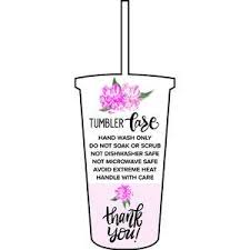 Perfect to print from home and cut by hand or with your cutting machine such as cricut tumbler care card, cup wash instructions Silhouette Design Store 215413