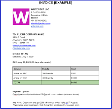 Invoice date, invoice number, due date) are automatically assigned to each invoice/bill. How To Write Your Freelance Invoice Writersxp