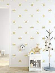 Gold Bright Stars Gold Wall Decals 4 5 Kids Room Decor Gold Star Stickers Girls Wall Decals Gold Wall Decals Wall Decor Stickers