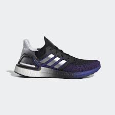 Adidas Ultraboost 20 In Black Silver Purple Major