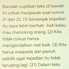 Pengertian, ciri, fungsi, cara penyusun, struktur; 21 Dalam Teks Cerita Inspiratif Cuplikan Diatas Disebut Brainly Co Id