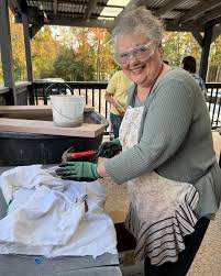 Who has the best members? POTTERY 51! Our sweet member @nellyyolsmith  offered her skills to teach a mosaic class. We all had so much fun busting  up our failed pieces and creating