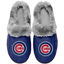 Chicago Cubs Women S Cable Knit Slide Slippers Walmart Com