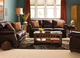 Alexander Traditional Leather Living Room Collection Design Tips Ideas Raymour And Living Room Colors Brown Living Room Decor Brown And Blue Living Room