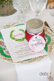 How Cute Is This Completely Customizable Place Setting Idea Use Your Favorite Debi Lilly Design Products Fro Wine And Liquor Holiday Decor Place Card Holders