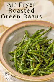 Simple To Make Air Fryer Roasted Green Beans Are The Perfect Veggie Side Dish For Any Occasion In 2020 Air Fryer Recipes Healthy Roasted Green Beans Green Bean Recipes