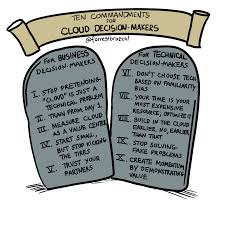 If you're having trouble deciding on which one to do first, this generator can be of great help. Ten Commandments For Cloud Decision Makers Trek10