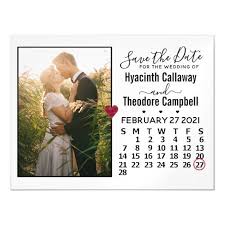 Wedding Save The Date Photo February 2021 Calendar Magnetic Invitation Zazzle Com In 2020 Wedding Saving Save The Date Photos Wedding Save The Dates
