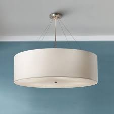 Textile Classic 36 W Nickel White Drum Pendant Light 85t97 Lamps Plus