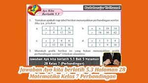 Maybe you would like to learn more about one of these? Jawaban Ayo Kita Berlatih 5 3 Halaman 28 Matematika Kelas 7 Bab 5 Perbandingan Youtube