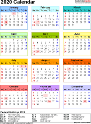 You can also print this monthly calendar and write notes, plans, or reminders below it. 2020 Calendar Free Printable Excel Templates Calendarpedia