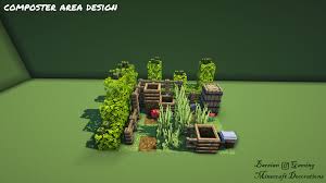 Composter Area Design In 2020 Minecraft Designs Minecraft Architecture Minecraft Projects
