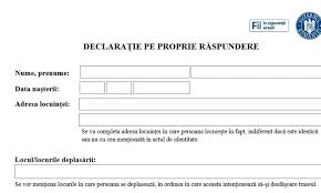 Cu condiția ca pe documentul prezentat să existe semnătura olografă a persoanei care folosește declarația și. Oficial Cand PoÈ›i IeÈ™i Din CasÄƒ FÄƒrÄƒ DeclaraÈ›ie Pe Propria RÄƒspundere Buna Ziua Iasi Bzi Ro