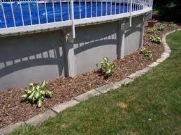 Landscape Edging Ideas Ideas For Landscaping Backyard With Pool Koota Above Ground Pool Landscaping Pool Landscaping Above Ground Backyard Pool Landscaping