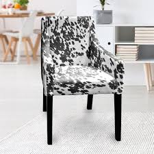Ikea Sakarias Dining Chair Cover Faux Black Cow Hide Affordable Designer Custom Handmade Trendy Fas Dining Chairs Dining Chair Covers Ikea Dining Chair