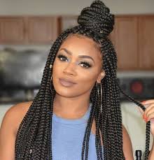 The options of color, length and styles from this hair braiding method is a god send. 20 Mesmerising Box Braids Updo Hairstyles Askhairstyles Braided Hairstyles Updo Cool Braid Hairstyles Box Braids Hairstyles