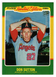 DON SUTTON ANGELS 1986 FLEER LIMITED EDITION #43