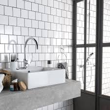 Faience Mur Blanc Blanc N 0 Brillant Astuce L 10 X L 10 Cm Carrelage Metro Blanc Carrelage Salle De Bain Carrelage