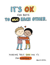 It's OK for boys to hug each other! | Elise Gravel