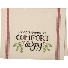 Maybe you would like to learn more about one of these? Dish Towel Good Tidings Of Comfort Joy Farmhouse Collection Primitives By Kathy