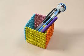 Release time：2019/09/07 sample club browsing times：425. Beaded Pen Holder Fun Family Crafts