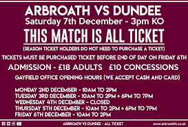 The nearest railway stations to dundee united are listed below. Arbroath Vs Dundee Tickets Opening Hours Arbroath Fc
