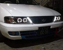 Angel Eyes Fitted On Nissan B14 Callwhatapps On 52 51-54 00 Visit Our Website Wwwprotuningmu And Have Next Day Delivery A Nissan Sentra Nissan Angel Eyes