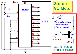By using this circuit, the level of the signal in the audio device can be displayed like a stereo system, the audio level of cd, etc. Led Vu Meter That Dances To Computer Music 4 Steps Instructables