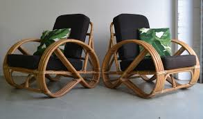 Retro Vintage Manila Cane Bamboo Armchairs X 2 Pretzel Chair Boho Beachouse In H Rattan Garden Furniture Cane Outdoor Furniture Outdoor Furniture Cushions
